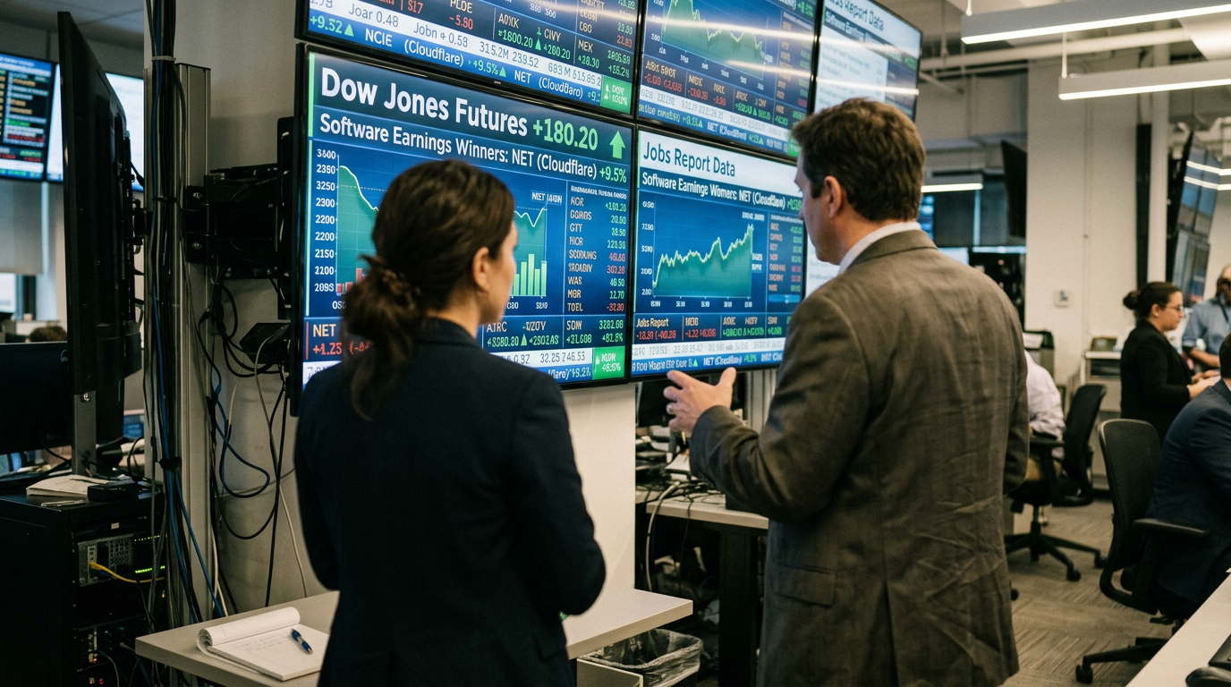Dow Jones Futures: Cloudflare Leads 5 Software Earnings Winners Late; Jobs Report On Tap
