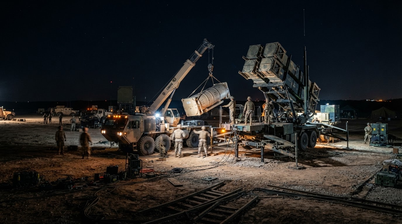 Army Battery Sharpens Skills During Nighttime Reload Training