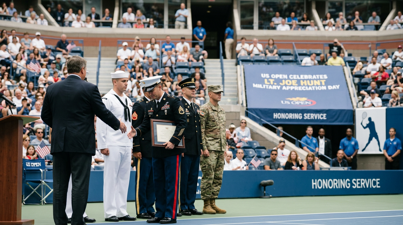 2026 US Open celebrates Lt. Joe Hunt Military Appreciation Day - US Open Tennis