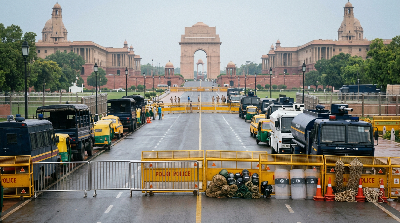 India Masses Police in New Delhi as ‘Cockroach’ Protest Looms